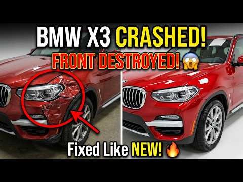 BMW X3 Front Driver Side Crash Damage Repair! 😱 Before After Transformation 2026 #bmw #damagerepair