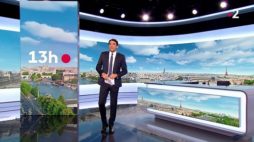 "Le 13 Heures" de France 2 présenté par Julian Bugier le mardi 8 octobre 2024.