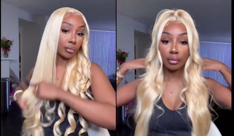 613 13x6 Lace Front Wig Human Hair 28 Inch Blonde Wig Human Hair 200% Density Body Wave HD Blonde Lace Frontal Wig Pre Plucked 613 Lace Front Wig Human Hair