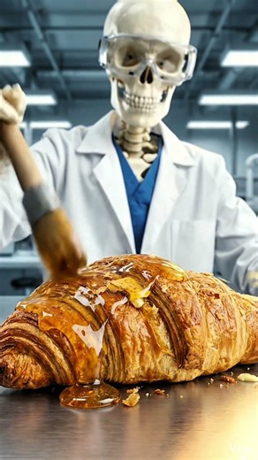 I Smashed a Croissant and it became a CRUNCH GOD! 🥐💀 #usa #us #shorts