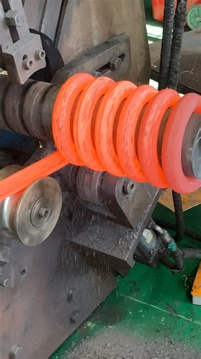 Inside the factory automatic speed coil huge springs for train #process #machine #springs #metal #fblifestyle | TIM inside the factory