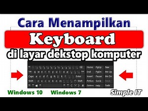 Cara menampilkan keyboard di layar dekstop komputer