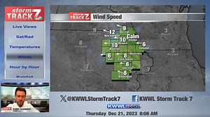 The sun is up and cloud coverage is all across eastern Iowa. Temperatures are very mild for the time of day as well in the 30s. Showers are still on track to move through parts of the area tonight and through tomorrow. https://www.kwwl.com/weather/forecast/tracking-winter-is-here-but-it-sure-doesnt-feel-like-it/article_658077c4-9fdf-11ee-99f9-1f78e1544a03.html | KWWL Storm Track 7