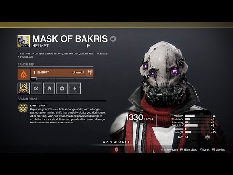 HOW TO GET MASK OF BAKRIS - DESTINY 2
