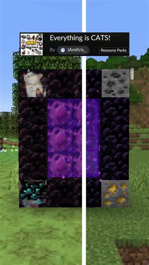 Minecraft BUT EVERYTHING IS CATS! #shorts #minecraft #craft