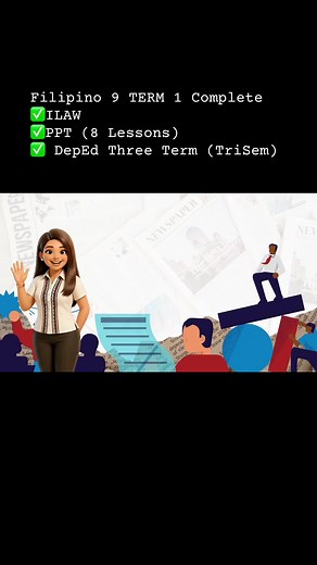 Filipino 9 Term 1 Teaching Materials — 8 PPT Lessons & ILAW