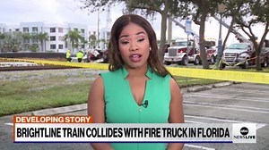 Brightline train collides with fire truck in Florida