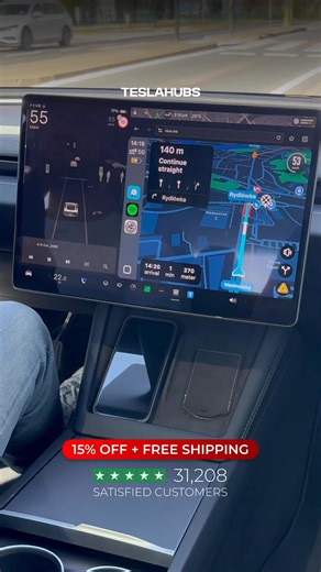 🚀TESLA FINALLY HAS CARPLAY!🚨 OUR SPACE BOX FITS EVERY TESLA MODEL AND YEAR. ᅠ ✔️ Apple CarPlay & Android Auto integration ✔️ 10K apps (Waze, Apple Podcasts, Spotify, Audible, Netflix etc.) ✔️ 0-Lag Screen Mirroring ✔️ Voice Control via: Siri, Gemini and Chat GPT ✔️ Quick "PLUG-AND-PLAY" 60-Second Installation ᅠᅠ You'll also receive: 📦 Fast and Free Shipping. 💸 30 Day Money-Back Guarantee ⏳Limited time offer: 15% OFF💸 Click SHOP NOW to experience the future!🛍️ | Teslahubs