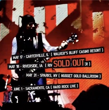 33K views · 491 reactions | This Friday! Skid Row is back on stage  Skid Row x Lzzy Hale Longtime friend Lzzy Hale of Halestorm will be taking over vocal duties for the upcoming scheduled four concerts. May 17 - Carterville, Illinois (Walker's Bluff Casino Resort) May 18 - Riverside, IA (Riverside Events Center) - SOLD OUT May 31 - Sparks, NV (Nugget Casino Resort) June 1 – Sacramento, CA (Hard Rock Live) | SKID ROW | Facebook