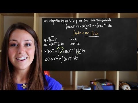 Integration by parts to prove the reduction formula (KristaKingMath)