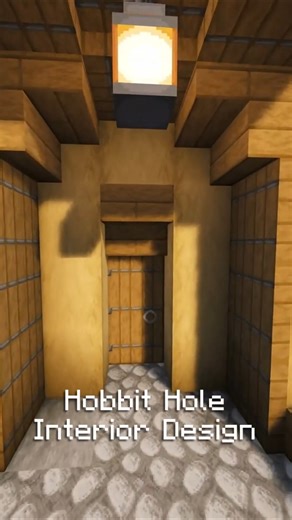 Small Hobbit Hole Interior Design :] #minecraft #building #tips
