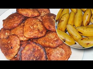 Easy Banana Fritters with only 5 ingredients | crispy fried bananas | eggless recipe