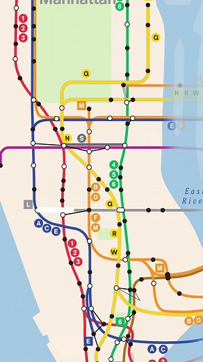 How to read the NYC subway map. Full vid on YT. #NYC #subway #transit