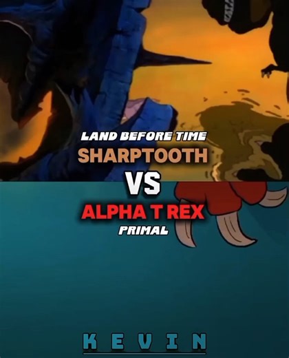 Sharptooth vs Alpha T Rex | #edit #primal #landbeforetime #vsedit