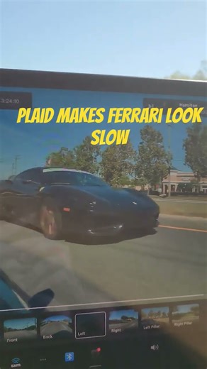 Tesla Plaid vs Tuned Ferrari #shortsfeed #shortsviral #shorts