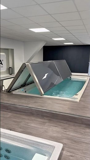 USSPA Swim Spa & Hot Tub Automatic Cover System 🤩#hottub #jacuzzi #healthandwellness #satisfying