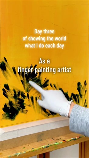 The initial stages of a finger painting. Blocking in and building out. Just finger marks the rest comes later. #painting #art #fingerpainting #paintingreels #wıpart #contemporaryartwork #fingerpaintingartist