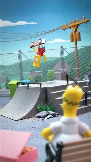 Bart Simpson Skateboarding in Stop-Motion #skateboarding #thesimpsons