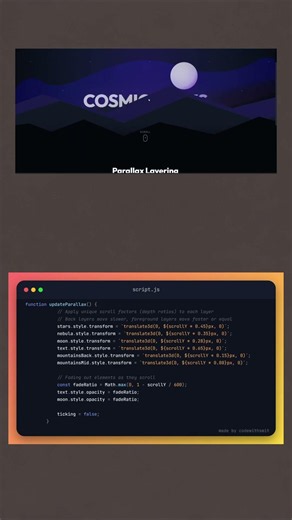 How to Make an Animated Parallax Scroll Section ⚡ 🚀 ✨