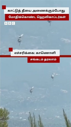 மோதிக்கொண்ட Helicopters... காட்டுத்தீயை அணைக்கும்போது நடந்த சம்பவம்