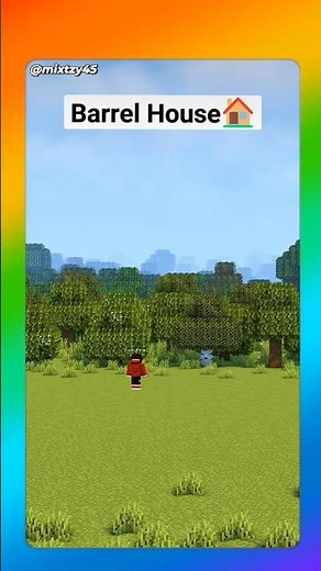 Minecraft barrel house tutorial 🏠#minecraft #shorts