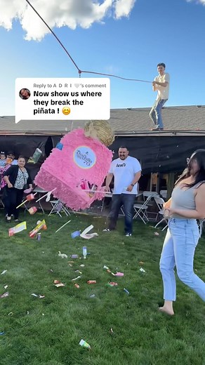 Buzzball Piñata Breaking Moment at 21st Birthday Party
