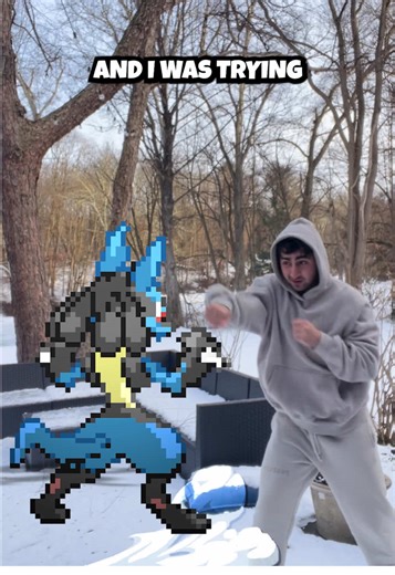 Ever since my Lucario evolved from Riolu, he's gotten a lot stronger but also has been using a lot of of the same moves as before… I feel like we need to beef up his move pool since it's so much less limited now - the only thing is nobody tells you that comes along with a lot of training... I'm out here freezing my fingers off to help train him in some new fighting type attacks and stuff like that and I'm just trying to add some variables that would probably really happen in a battle!! I don't g