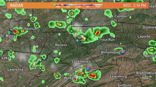 Weather Impact Alert: Heat continues as storms move through northeastern and central Pennsylvania