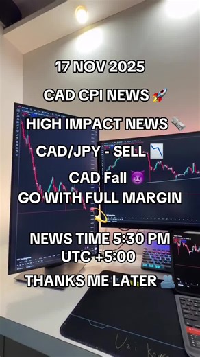 17 November cad cpi news signal #trending #fyp #cadcpi #viral #unfrezzmyaccount