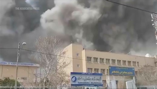 Aftermath of strikes on Iran's cyber police and space research center