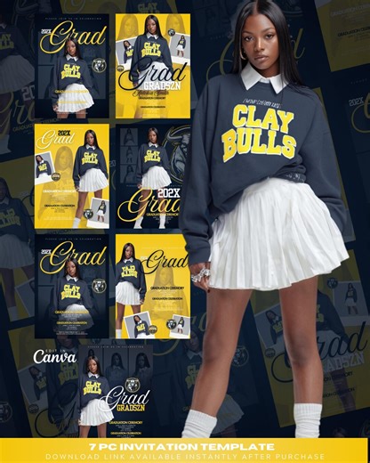 Graduation Invitation, DIY Graduation Flyer, Canva Template, Graduation Send Off, Graduation Event, Editable, DIY Canva, Instant Download - Etsy