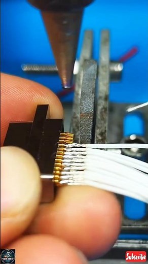 The video depicts the process of terminating wires to an electrical connector #electricalprojects