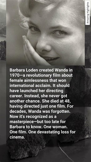 "She made a masterpiece. Then cinema erased her."