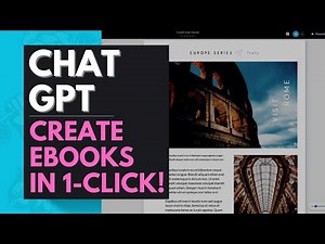 How to Create eBooks in 1 CLICK Using ChatGpt!