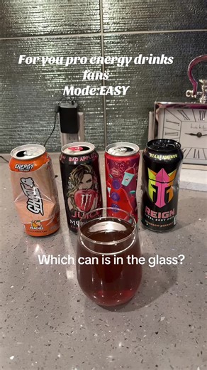 Guess the Energy Drink in the Glass Challenge