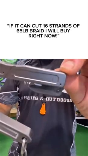 “If it cuts 16 strands of 65lb braid, I’m buying it.” 👀 Challenge accepted and passed. Clean cuts like this make the decision easy. #fishing #anglerlife #fishinghacks #fishinggear #linecutterz | Line Cutterz, LLC.