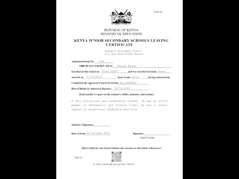 School Leaving Certificate