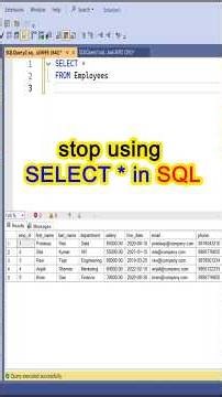 🚨 Stop Using SELECT * in SQL Instead Use This | SELECT Statement Queries | Learn SQL in Telugu #sql
