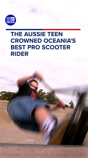 A Melbourne teen is officially the best pro scooter rider in Australia after taking home the men's Oceania Championship - and now 16-year-old Taj Shambrook has one eye on the Olympics. #9News 🛴 | 9 News