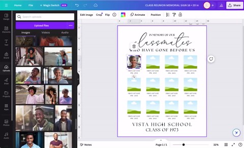 Class Reunion Memorial Poster Template Set to Honor Deceased Classmates, School Reunion, Memorial Poster Display, Remembrance Board - Etsy
