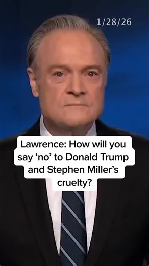 MS NOW's The Last Word on Instagram: "@lawrence_odonnell: How will you say 'no' to Donald Trump and Stephen Miller's cruelty?"