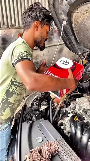 Give Your Engine a Fresh Start: DIY Oil Change 🔧 #Toyota #oilchange #carrepair