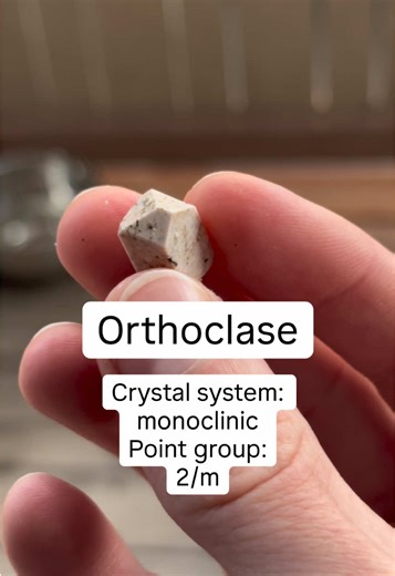 Orthoclase pt.3 (crystal system, point group, symmetries) ______________________________________ specimen: Orthoclase—Orogrande, Jarilla Mountains, Otero County, New Mexico, USA _____________________________ #minerals #feldspar #education #symmetry #grouptheory