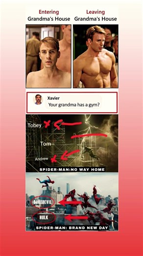 Chris Evans Shocked Seeing Grandma’s Gym 😂 Entering vs Leaving Grandma’s House Meme #marvel #shorts