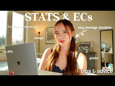 REALISTIC high school stats & ecs *no APs/SAT* | how I got into college without perfect grades!