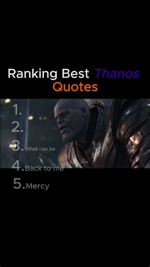 Ranking best Thanos quotes #spiderman #marvel