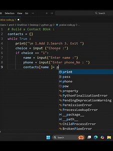 Build Contact Book in Python #shorts #python