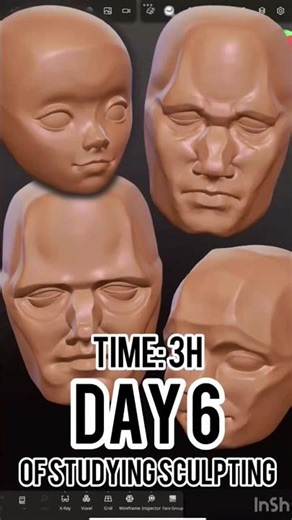 Sculpting study day 6 #sculpting #digitalsculpting #3dsculpting #nomadsculpt