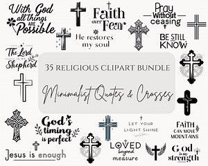 Cross PNG Bundle, Christian Png, Faith Cross Png Minimalist Religious Clipart Black and White Crosses Christian Symbols Religious Quotes - Etsy