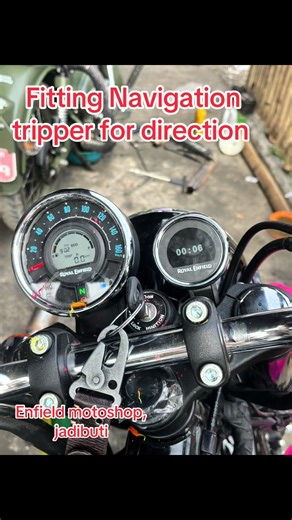 Fitting Navigation Tripper for Royal Enfield Bikes